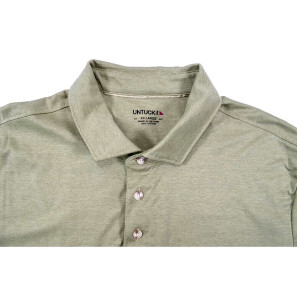 UNTUCKit  Green Polo Shirt Mens XXL‎ Van Der Hayden Short Sleeve - Picture 6 of 13